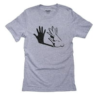 Lunny zečja sjenka lutka - zabavna ruka muške majice sive majice