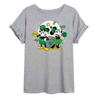 Disney - Mickey i Minnie lonac od zlata - Juniors idealna mišićna majica