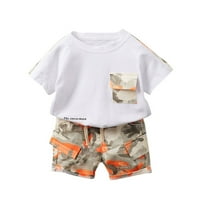 Dečaci dečaka Ležerna Baby Ljeto Cool Sports Camuflage Majica kratki set