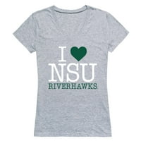 Ljubav NSU sjeveroistočna državna univerziteta Riverhawks ženska majica crna mala