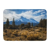 Pejzaž plavi kaskadni šumski nosač Shasta California Clouds Mountain prostirke vrata vrata 23.6x