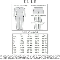 Elle piling gaćice za žene srednje uspon ravna noga izvlačenje EL130, l, vino
