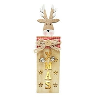 Božićni ukras za stol snjegović jelena santa claus užaren drvo za rad za radnu površinu za domaću zabavu