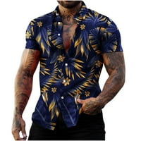 Miluxas polo majice za muškarce čišćenje muškaraca casual tipke Havaii ispis partwwn majica kratkih