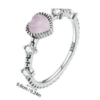 Sterling srebrni prsten ljubavni oblik angažovanog prstena zauzevanje prstena