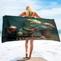 Dinosaur za ručnik za ručnik za ručnik na plaži, ručnik na plaži, ručnik na plaži, ručnik za plažu, prekomjerni veliki plišani tanki ručnik za plažu