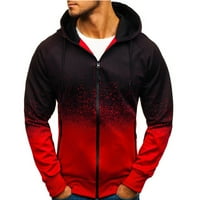 FESFESFES MENS FLEECE jakna za jesen modni gradijentni jakni džemper casual jakna prodaja na klirensu