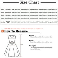 Plus veličina haljina za žene modni dugi rukav tisak V-izreza Ležerne haljina A-line haljina džep bijela