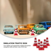 Konusni konusi Mini cestovni izgradnja konusa znakova znakovi putne boje male simulacije dječje minijaturne playset sigurnosne igračke