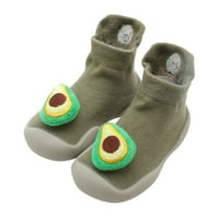 Wiueurtly Light up cipele za djecu za bebe vezene voće kućne papuče crtane kuze papuče za obložene zimske