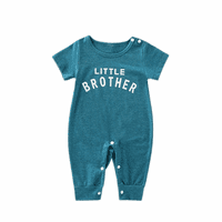 Baby Boy Romper Odjeća Mali brat Roma Ramper kratki rukav Jedna odjeća --- plava