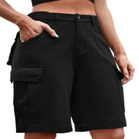 Žene Bermuda Hot Hlače Sredine struk Teretne kratke hlače Čvrsta boja Mini pant, dame casual dno salon