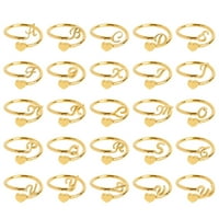 Miyuaadkai prstenovi na moje unuke Početna slova prstena za srce srce Jednostavni modni nakit Popularni dodaci Nakit u jednu veličinu