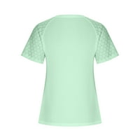 Žene Solidna bluza Dressy Ležerne prilike Letnje TUNIC čipke Kratki rukav Košulje Elegantne temperamente