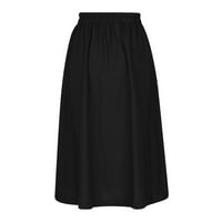 Ljetne suknje LHKED-a Srednje dužine elastičnog struka velika ljuljačka pamučna suknja na klirensu