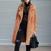 Ženski zimski kaput Ženska moda gornja utičnica Leopard Print Winter Thirt Udoban dugi rukav kaput za kavu 8
