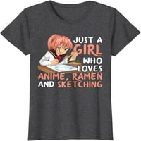 Samo djevojka koja voli anime ramen i skicing Japan anime majica