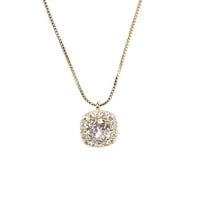 Ogrlice i naušnice za žene Squand Diamond Sterling Srebrna ogrlica sa ogrlicama Clavicle nakit Privjesak