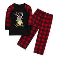 Buigttklop Božićni roditelj-dječja odjeća, Božić djeca djeca ispis bluza i hlače xmas porodična odjeća