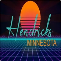 Hill City Minnesota Vinil Decal Stiker Retro Neon Design