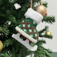 Mishuowoti smiješno božićno drvce Mantel prozorske čarape ukrasne vješanje. Mantel Viseći božićne čarape