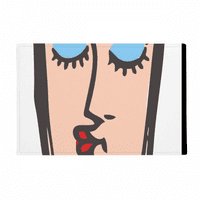 Kiss Face Sketch Emoticons Ground Mat Neli klizanje Carpet za kupatilo