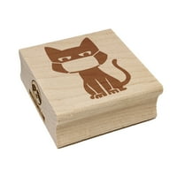 Mačka sa maskom sudeći vam kvadratna gumena pečat žigosanje Scrapbooking Crafting - srednje 1,75in