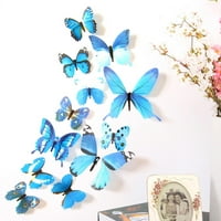 Fdelink naljepnice naljepnica naljepnice za kućne ukrase 3D Leptir Rainbow Plava zidna naljepnica