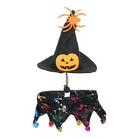 Set šal za šešir Halloween Holloween kostimi Noć vještica kućni ljubimac mačji šal šešir crni