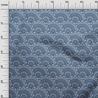 Onuoone Georgette viskoza Royal Blue tkanina Polumala cvjetna šivaća tkanina od dvorišta tiskana DIY
