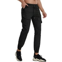 Koaiezne muške hlače plus veličina muški pamuk četiri sezone modne jednostavne čvrste boje elastične struke Kombinezone pantalone pantalone