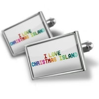 Manžetne i volim božićno ostrvo, šareni - neonblond