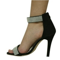 OAVQHLG3B Ženske cipele Trendy Solid Boja minimalističke seksi kristalne klasične sitne sandale visoke