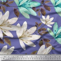 Soimoi Poly Georgette Tkaninski listovi i divlji cvijet zaši za šivanje tkanine širom