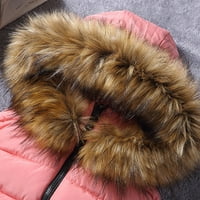 Zimski kaputi za žene plus čišćenje Žene kratke gornje odjeće pamučne jakne džepovi u prsluku sa kapuljačom