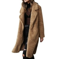 Aoksee zimski kaputi za žene, ženska modna gornja utičnica Leopard Print Winter Thirt Udoban dugi rukav