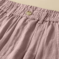 Ženske hlače velike struke Hlače ljetne modne dugodnevne ravne pantalone za vježbanje za dame casual