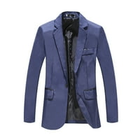 LMTIME Muška ležerna bluzija Slim Fit Wedding Party Suit Business Casual Prom Tops Coat Jacketsnavy XL