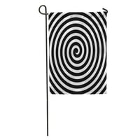 Hipnotička spirala u crno-bijeloj hipnozi apstraktni krug optički vrt zastava ukrasna zastava kuća baner