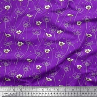 Soimoi Silk tkanina točka, lišće i cvjetna umjetnička ispis tkanina od dvorišta široka