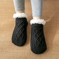 Debele čarape za žene Ženske čarape Božićne čarape Ugodne nejasne obložene tople čarape s silikonskim