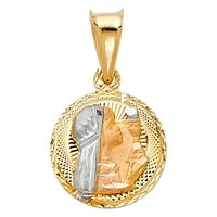 14k žuto zlato religiozno tanka metalna privjeska privjesak ogrlica 12x nakit pokloni za žene