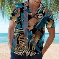 Corashan Muške majice, muški casual labavi havajska kolekcija za ispis kratkih rukava s kratkim rukavima,