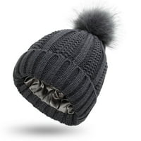 Jednostavan modni pleteni šešir sa pompom debelim tople ličnosti pletenim šeširom Jesen i zima za dame