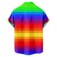 Rainbow Design Muška košulja Creative Aloha kratki rukav opušten za čovjeka