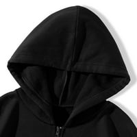 Absuyy zimski kaputi za žene s kapuljačom dugih rukava casual patent up gothic stil topla jakna crna