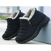 Zimske čizme za žene Muške udobne non klizne toplim snijegom Casual Comfort široke širine cipele crna
