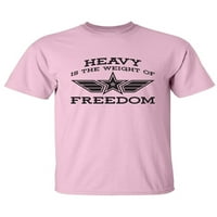 Teška je težina majica za kratkotrajnu rukavu za slobodu slobode
