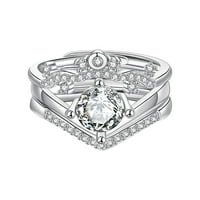 Yubnlvae prsten cirkon zvona za otvaranje Podesiva ženska modna prstena za ličnost Jednostavne dame