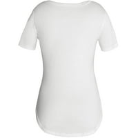 Ženska majica Ljeto TEE osnovna majica Solid V izrez kratki rukav Dugi povremeni ženski ženski vrhovi